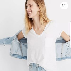 Madewell Whisper Cotton Pocket V-Neck Tee